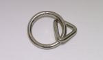 Ring mit Triangel, 25 x 38 mm, vernickelt